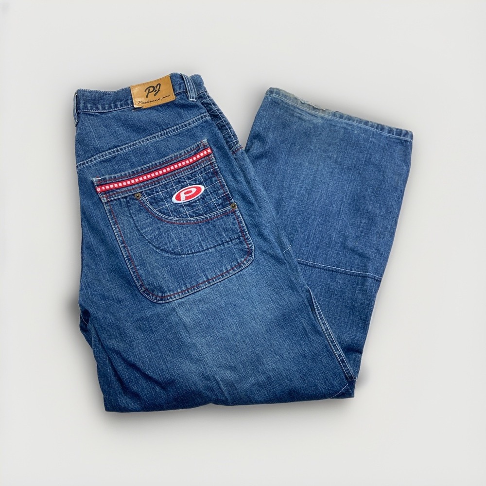 Vintage‎ Pachinno Jeans Mens 36 x 29 Wide Leg Baggy Skate JNCO 90s Y2k Denim